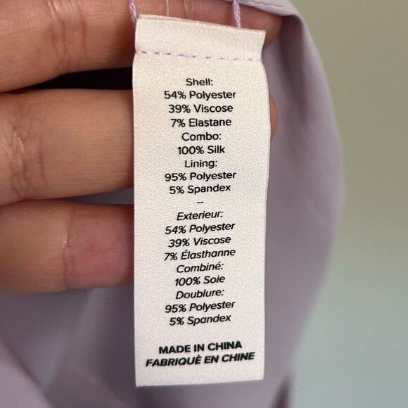 Cinq a Sept Karina Cowl Neckline Silk Satin Mini Dress in Lilac Size 10 - Picture 6 of 11